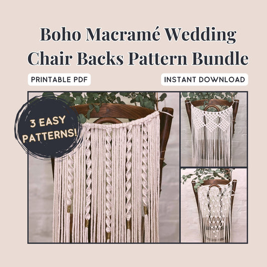 Macramé Wedding Chair Backs Pattern Bundle