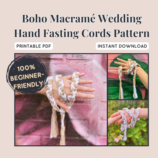 Macramé Wedding Hand Fasting Cords Pattern