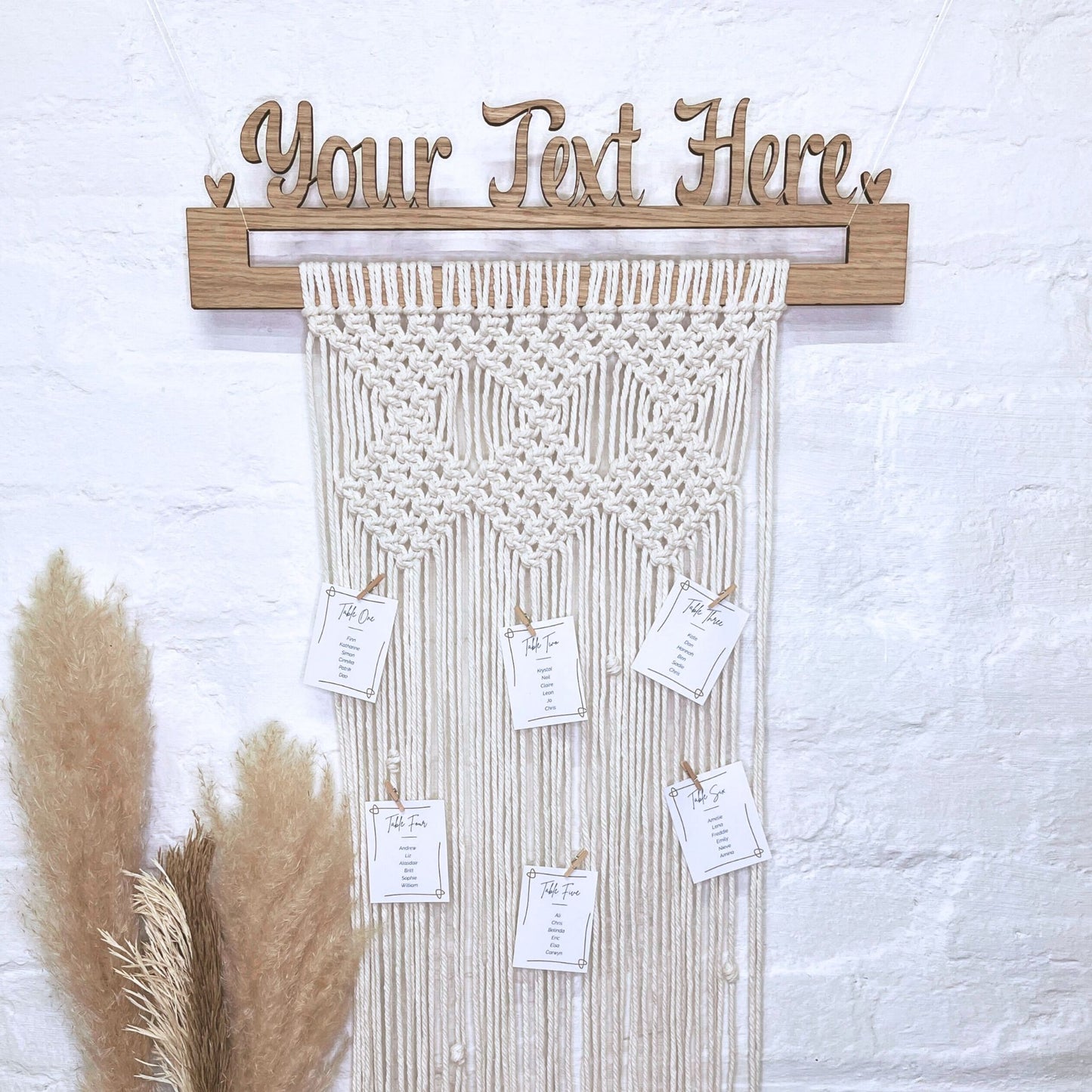 Bespoke Wooden Name Signs For Macramé