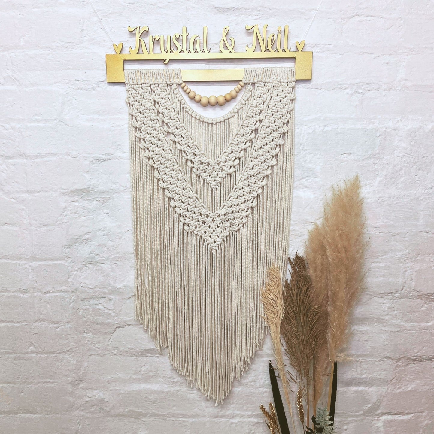 Bespoke Wooden Name Signs For Macramé